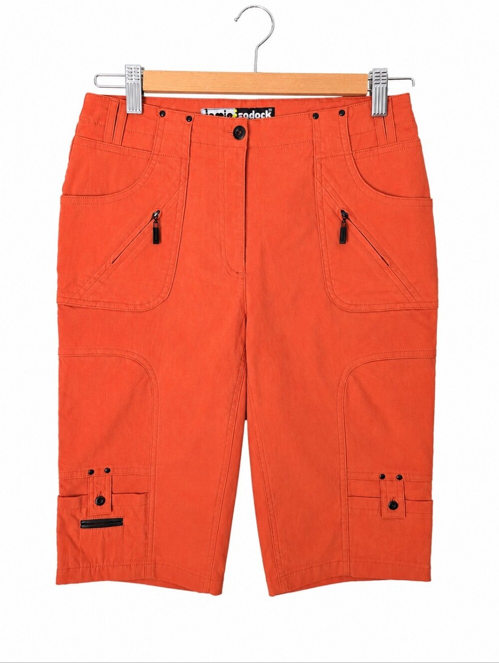 Jamie Sadock Orange Golf Bermuda Shorts Women’s Size 4 Stretch Zip Pocket